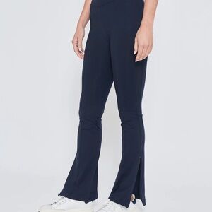 NWT L’etoile black split hem flared leggings